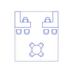 Layouts Private Offices Shared L Shape Center Meeting Outline Svg Vector, Free Vectors File